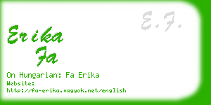 erika fa business card